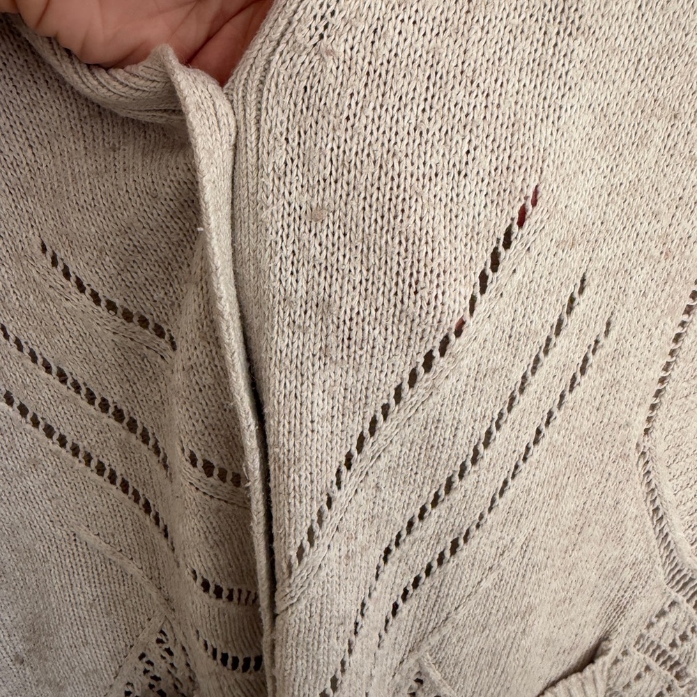 Anthropologie MOTH Oatmeal Elin Cashmere Blend Cardigan - Picture 6 of 8